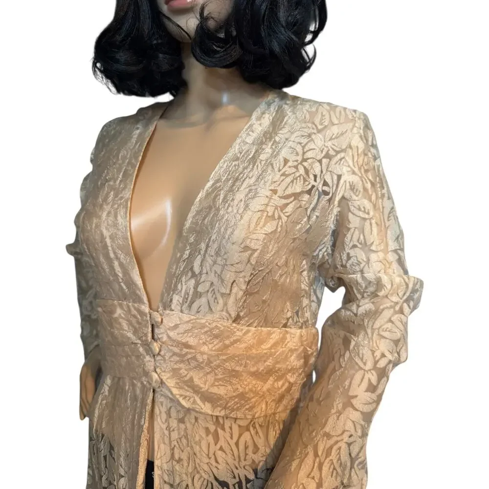 Vintage 1960s French Lace Gown Robe • Centre National du Costume medium